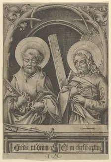 St. Peter and St. Andrew, from The Apostles. Creator: Israhel van Meckenem