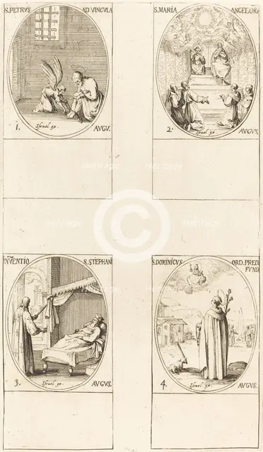 St. Peter, Apostle; St. Mary of Angels; Discovery of the Body of St. Stephen; St. Dom. Creator: Jacques Callot.