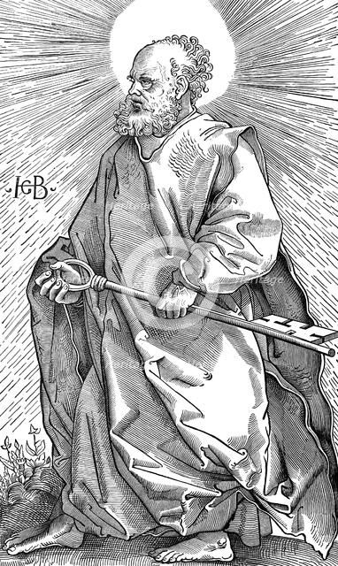 St Peter holding his symbol of a key, c1490-1550. Artist: Hans Baldung