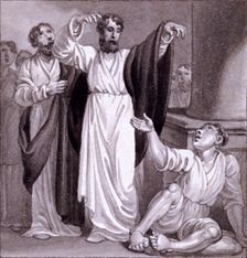 St Peter healing the Cripple at Lystra c1810-c1844. Artist: Henry Corbould