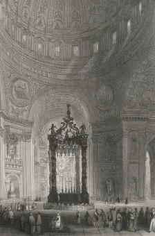 St. Peter's Basilica, Vatican City, Rome, 1856. Creator: Unknown