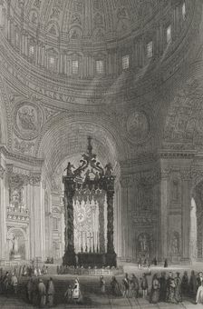 St. Peter's Basilica, Vatican City, Rome, 1856. Creator: Unknown