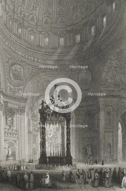 St. Peter's Basilica, Vatican City, Rome, 1856. Creator: Unknown.