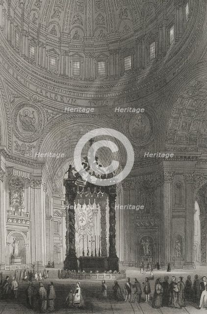 St. Peter's Basilica, Vatican City, Rome, 1856. Creator: Unknown.