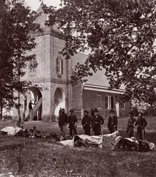 St. Peter's Church near White House, Where Washington was Married. General E. V. Sumner..., 1861-65. Creator: Alexander Gardner