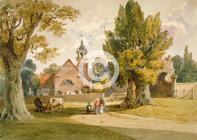 St Peter's Church, Petersham, Surrey, 1820. Artist: Anon