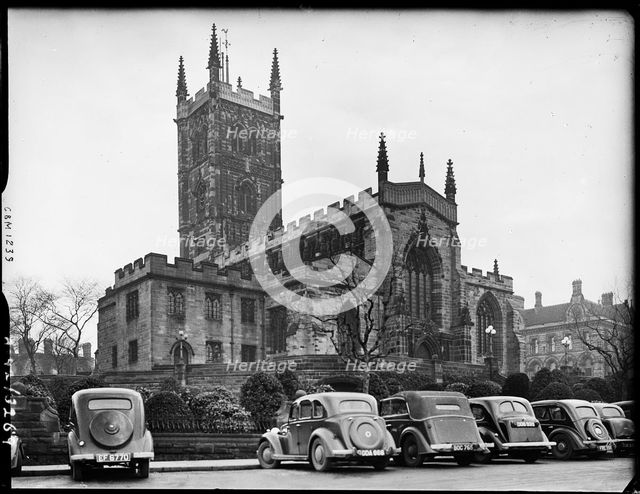 St Peter's Collegiate Church, Lich Gates, Wolverhampton, Spring 1942. Creator: George Bernard Mason.