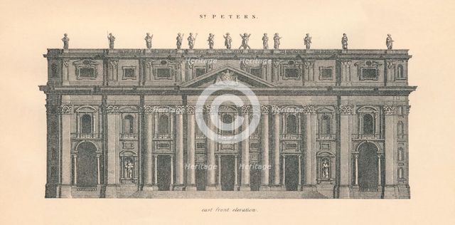 'St Peter's - east front elevation', 1889. Creator: W & AK Johnston.
