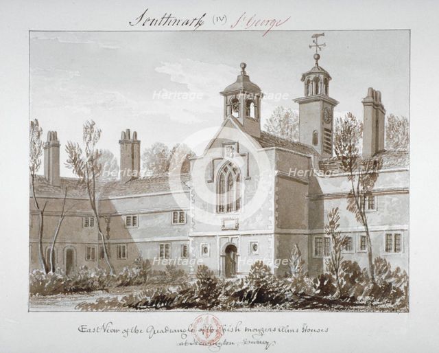St Peter's Hospital, Southwark, London, 1827. Artist: John Chessell Buckler