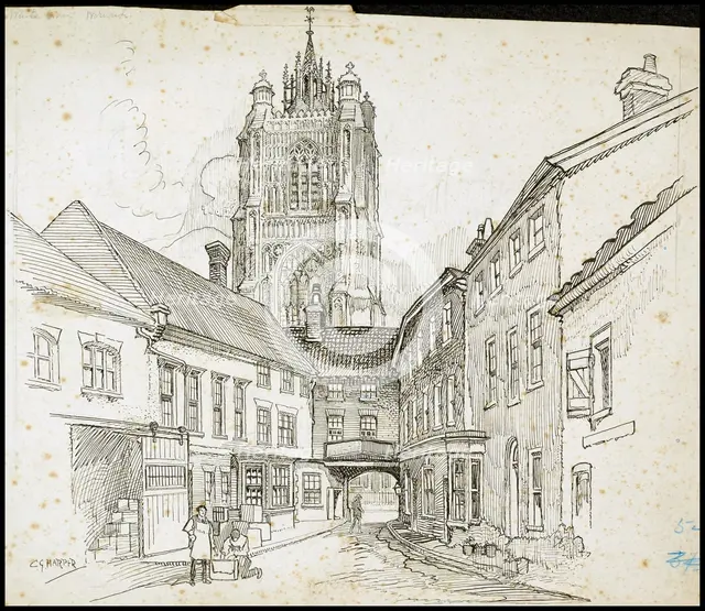 St Peter's Street, Norwich, Norfolk, 1892-1933. Artist: Charles George Harper.