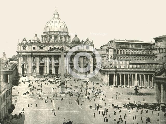 St Peter's Basilica and the Vatican, Rome, Italy, 1895. Creator: W & S Ltd.
