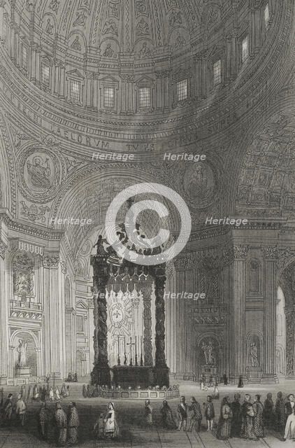 St. Peter's Basilica, Vatican City, Rome, 1856. Creator: Unknown.