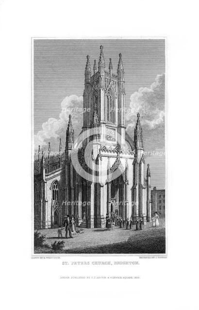 St Peter's Church, Brighton, East Sussex, 1829.Artist: J Rogers