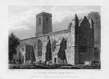 St Peter's Church, from the south-east, Oxford, 1833.Artist: John Le Keux