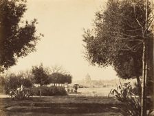 St. Peters from the Pincian Hill, 1853-56. Creator: Possibly by Jane Martha St. John