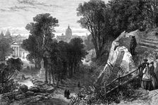 St. Peter's, Rome, from the Borghese Villa Gardens, 1870. Creator: Unknown