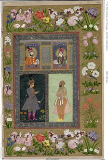 St. Petersburg Album, top left: Iran, c. 1740; top right: Iran, c. 1748; bottom left: India, 18th... Creator: Unknown