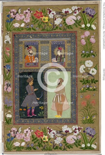 St. Petersburg Album, top left: Iran, c. 1740; top right: Iran, c. 1748; bottom left: India, 18th... Creator: Unknown.