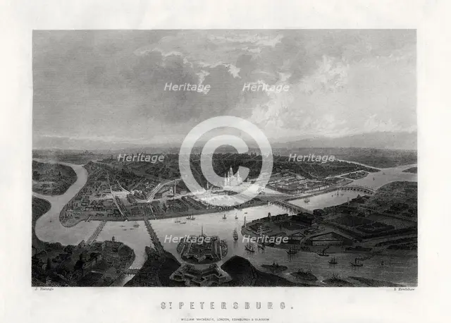 'St Petersburg', Russia, 19th century. Artist: S Bradshaw
