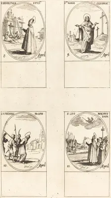 St. Perpetuus; St. Mary of Cleophas; St. Ezechiel; St. Leo the Great. Creator: Jacques Callot