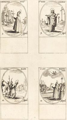St. Perpetuus; St. Mary of Cleophas; St. Ezechiel; St. Leo the Great. Creator: Jacques Callot