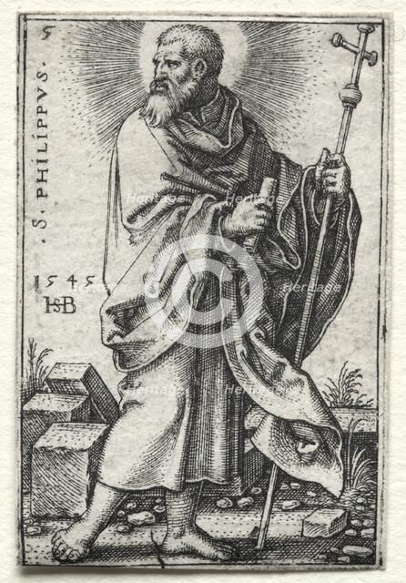 St. Philip, 1545-1546. Creator: Hans Sebald Beham (German, 1500-1550).