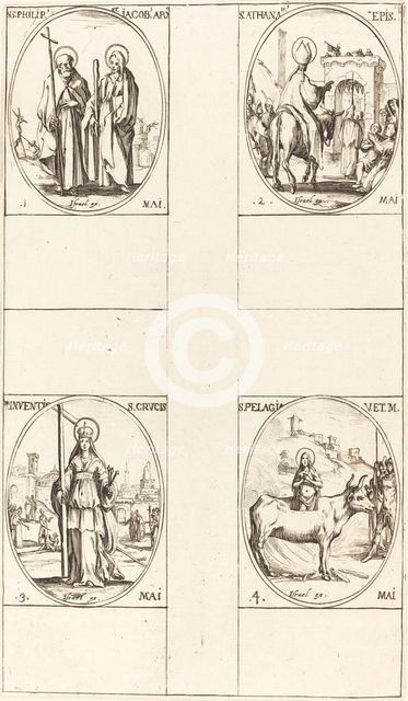 St. Philip and James the Less, Apostles; St. Anthanasius; The Invention of the Cross. Creator: Jacques Callot.
