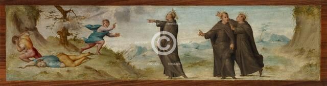 St Philip Benizzi and the Gamblers, about 1535-1540. Creator: Pier Francesco Foschi.