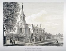 St Philip's Church, Dalston, Hackney, London, c1850. Artist: CJ Greenwood