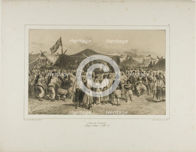 St. Pierre fair, Giourjevo, Wallachia, July 11, 1837, 1839. Creator: Auguste Raffet.