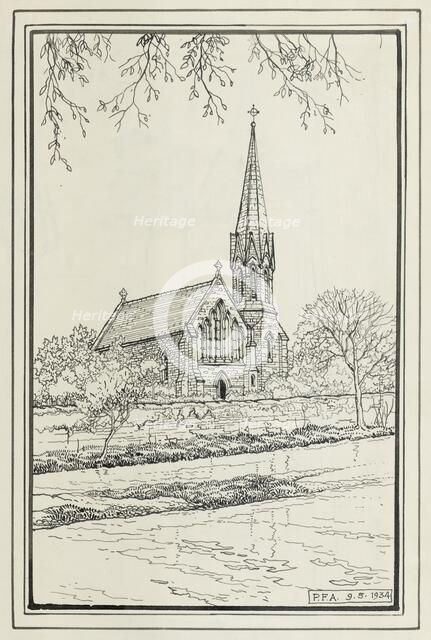 St Robert's Church, Morpeth, Northumberland, 1934. Artist: Peter Frederick Anson.