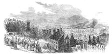 St. Rocks, Quebec, after the late fire - sketched by a correspondent, 1845. Creator: Unknown