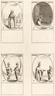 St. Romaricus; St. Leocadia; Sts. Mennas and Hermogenes; St. Damasus. Creator: Jacques Callot