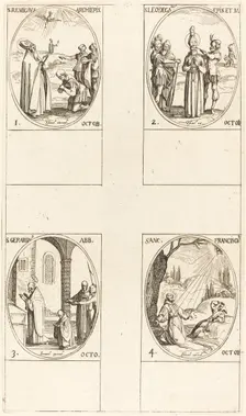 St. Remigius; St. Leodegarius; St. Gerard, Abbot; St. Francis of Assisi. Creator: Jacques Callot