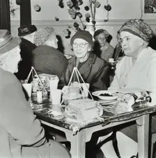 St Richard of Chichester School, Hounslow, London: entertaining old people at Christmas, 1968. Creator: Unknown