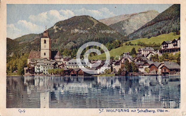 St Wolfgang mit Schafberg, 1933. Creator: Unknown.