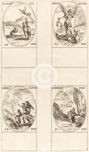 St. Wenceslas; St. Michael, Archangel; The Guardian Angel; St. Jerome. Creator: Jacques Callot.