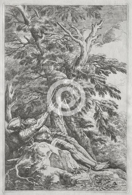 St. William the Hermit, c. 1662. Creator: Salvator Rosa (Italian, 1615-1673).