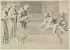 St. William, Duke of Aquitaine, Converted by St. Bernard. Creator: Claude Mellan