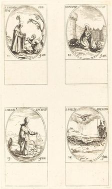 St. Theodosius; St. Tatiana; St. Hilary; St. Felix. Creator: Jacques Callot