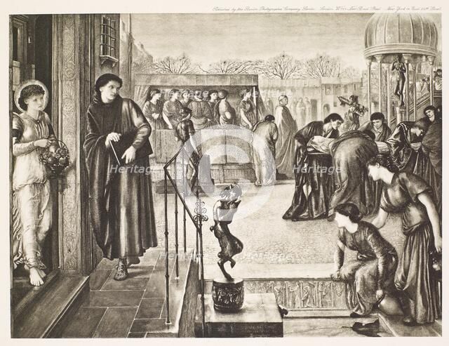 St Theophilus and the Angel - a Legend of the Martyrdom of St Dorothea, c1860s, (1900). Creator: Unknown.