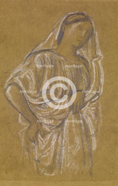 St Theophilus and the Angel - Study of a Court Lady, 1863-67. Creator: Sir Edward Coley Burne-Jones.