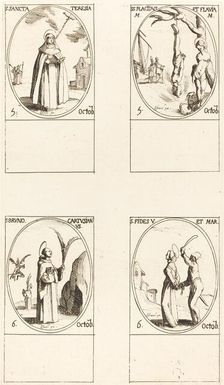 St. Theresa; St. Placidus and Flavia; St. Bruno; St. Faith. Creator: Jacques Callot