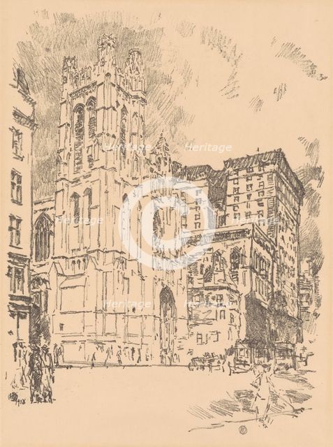 St. Thomas, New York, 1918. Creator: Frederick Childe Hassam.