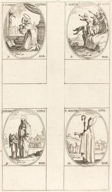 St. Thomas Aquin; St. Adrian and Companions; St. Frances; St. Macari. Creator: Jacques Callot