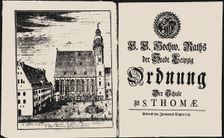St. Thomas Church and St. Thomas School in Leipzig, 1723