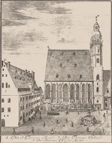 St. Thomas Church and St. Thomas School in Leipzig, 1723