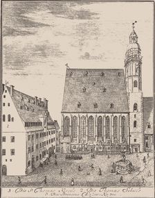 St. Thomas Church and St. Thomas School in Leipzig, 1723