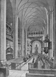 St. Thomas Church in Leipzig, Bach's grave, before 1885