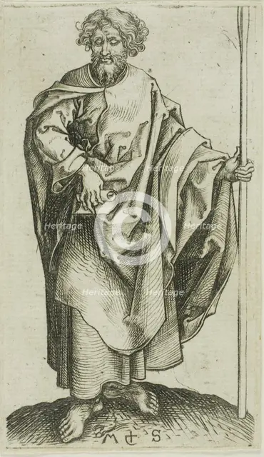 St. Thomas, from Apostles, n.d. Creator: Martin Schongauer.